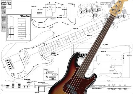 Fender p bass neck pocket dimensions